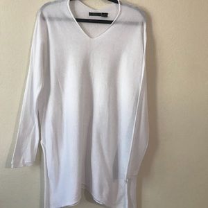 White long sleeve light sweater/cover up RDI brand